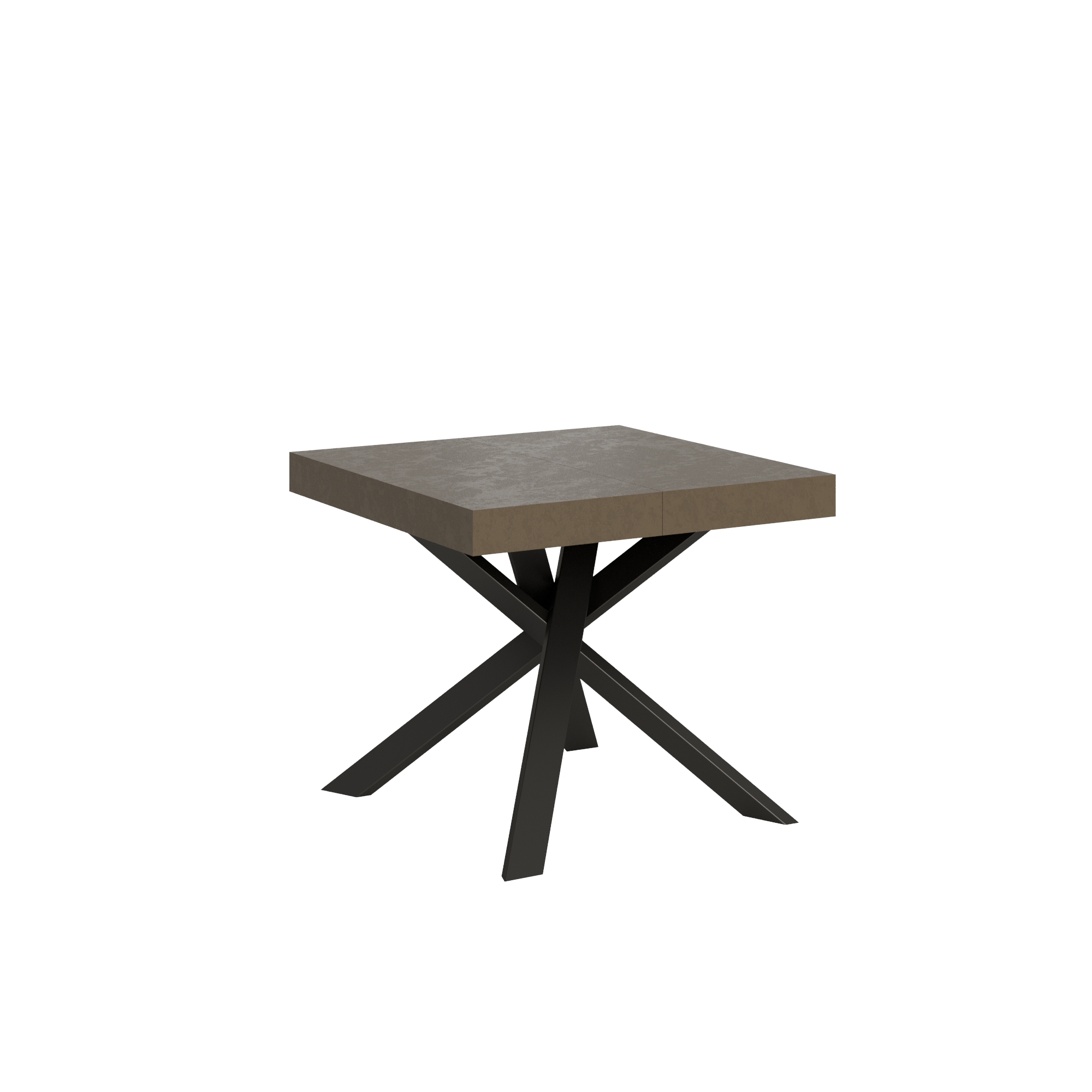 foto del prodotto tavolo allungabile 90 194x90 cm clerk tortora gambe antracite