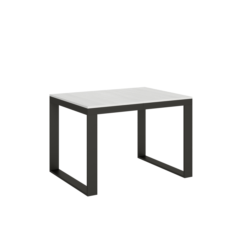 foto del prodotto tavolo allungabile 90x120 224 cm tecno evolution telaio antracite bianco frassino
