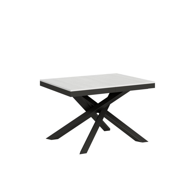 foto del prodotto tavolo allungabile 90x120 380 cm volantis evolution telaio antracite bianco frassino