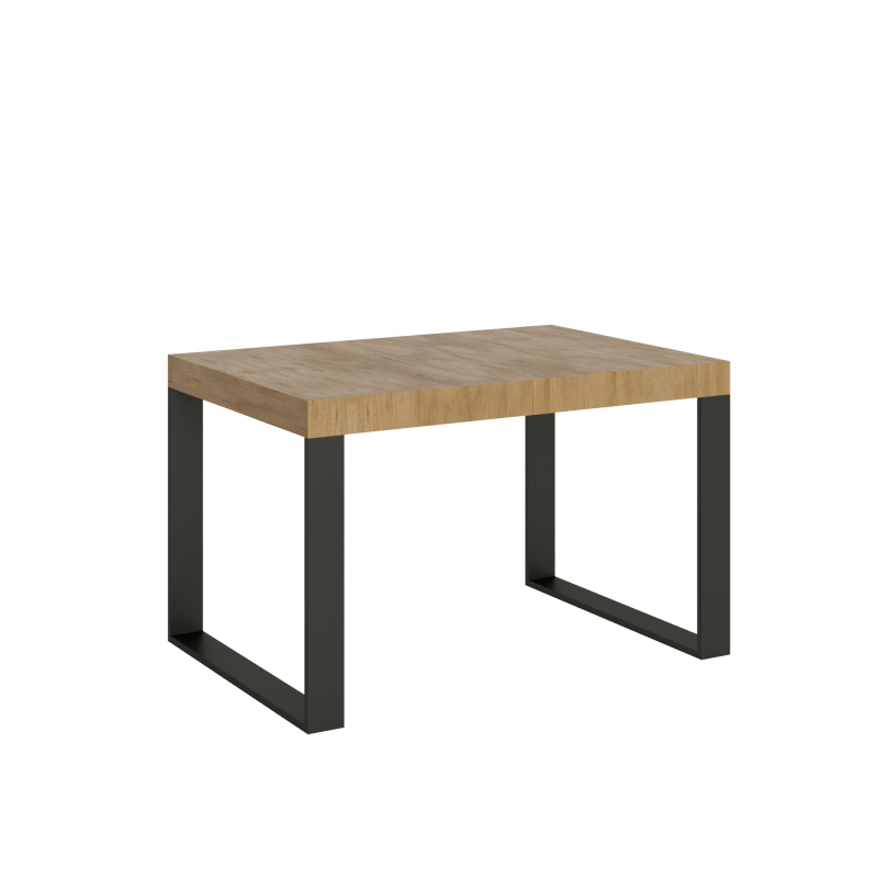 foto del prodotto tavolo allungabile 90x130 390 cm tecno premium telaio antracite quercia natura