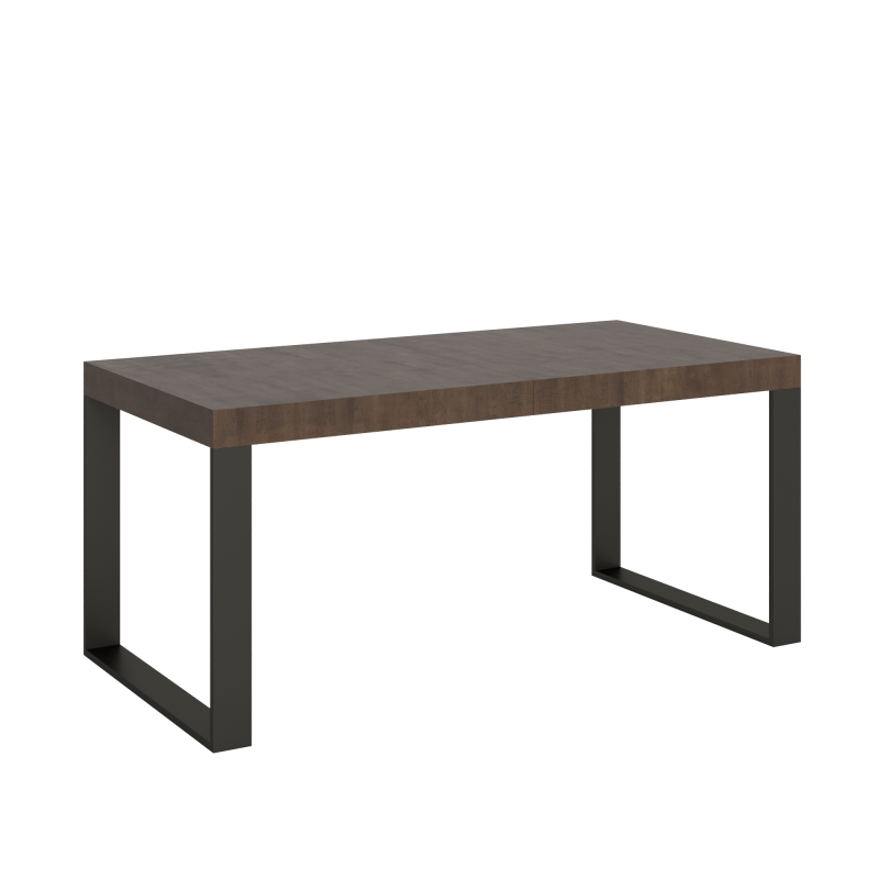 foto del prodotto tavolo allungabile 90x180 284 cm tecno telaio antracite noce