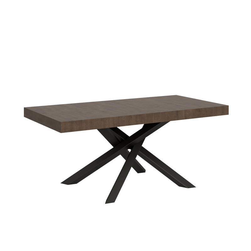 foto del prodotto tavolo allungabile 90x180 284 cm volantis telaio antracite noce