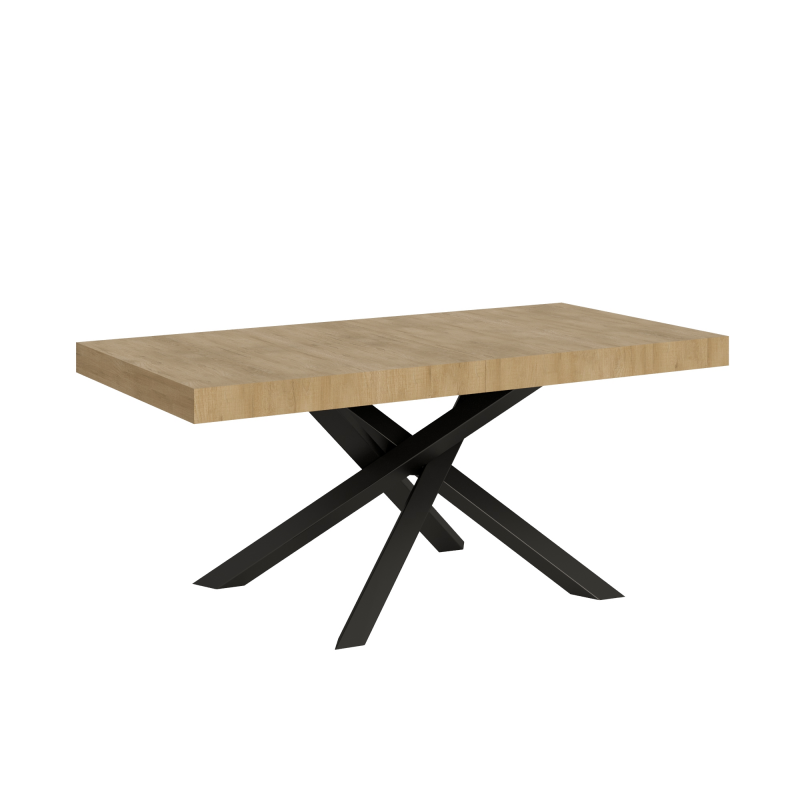 foto del prodotto tavolo allungabile 90x180 284 cm volantis telaio antracite quercia natura