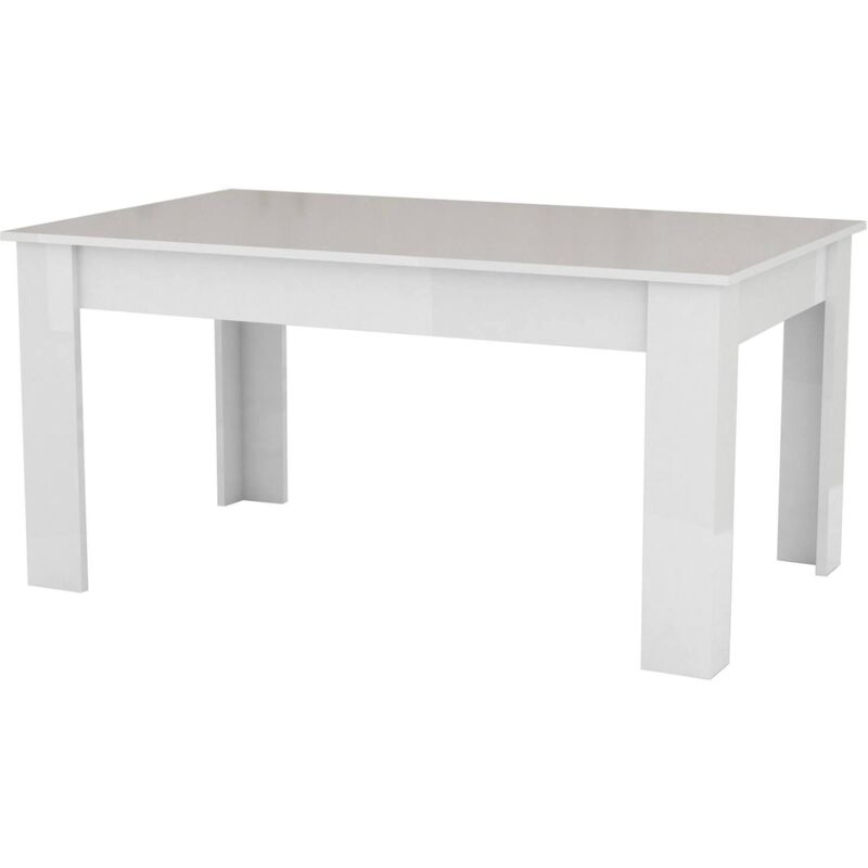 foto del prodotto tavolo allungabile agenore, consolle allungabile fino a 12 posti, consolle estensibile 100 made in italy, cm 160 210x90h75, bianco lucido dmora