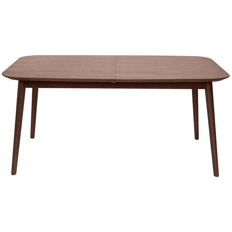 foto del prodotto tavolo allungabile allunghe integrate rettangolare in legno scuro noce l160 210 cm ank