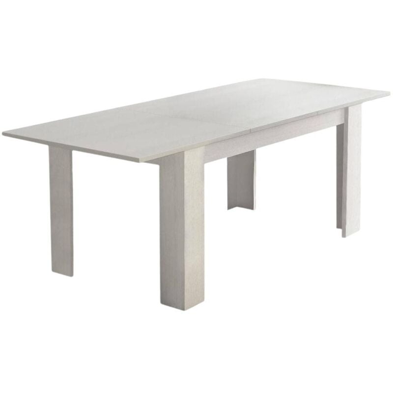 foto del prodotto tavolo allungabile artino, consolle allungabile, tavolo da pranzo allungabile, consolle estensibile da cucina, 160 220x88h75 cm, bianco dmora
