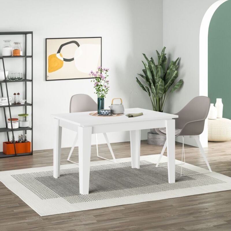 foto del prodotto tavolo allungabile bianco 120x80 cm