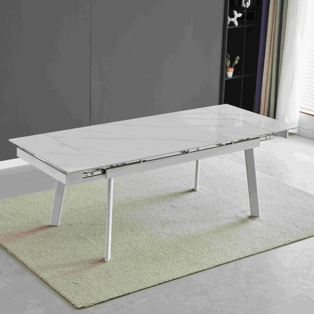 foto del prodotto tavolo allungabile bianco 160x90x76 cm