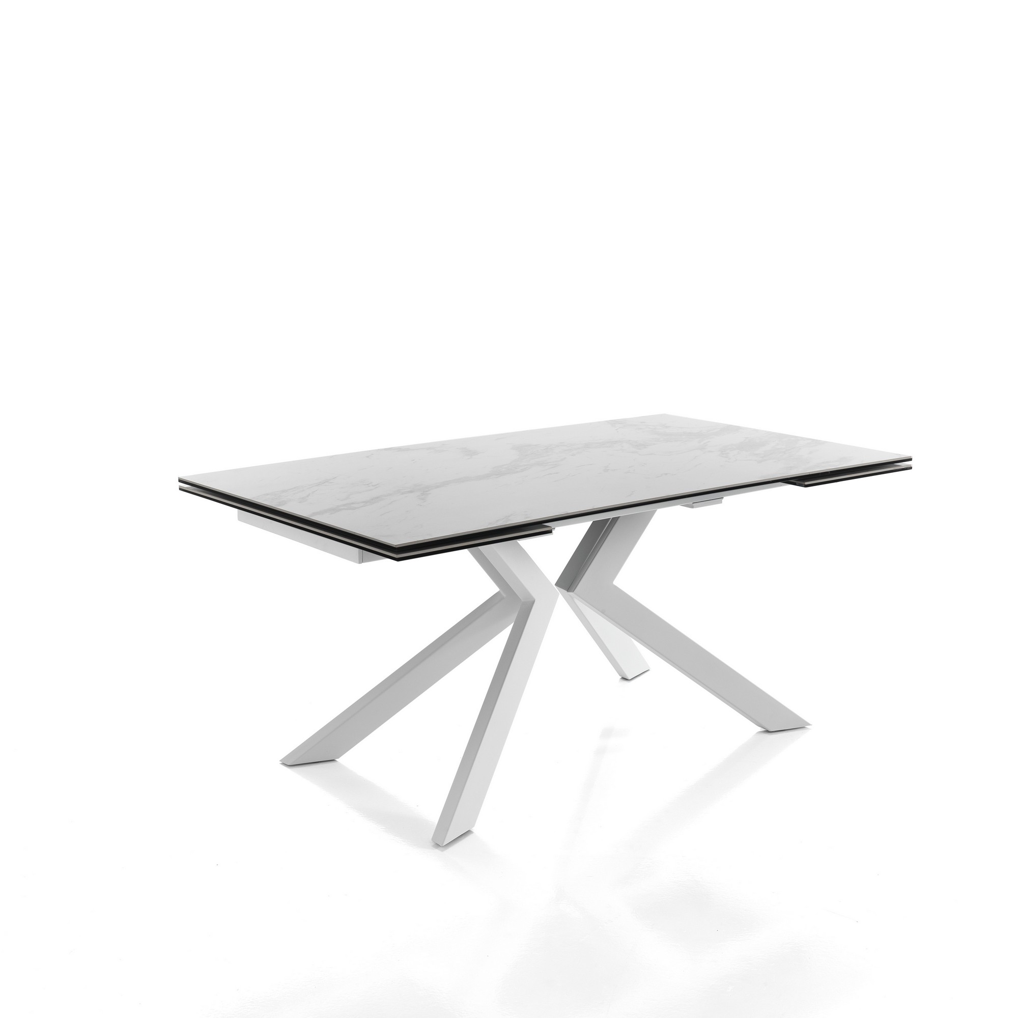foto del prodotto tavolo allungabile ceramica marmo bianco cm. h.76xp.90xl.160 200 240