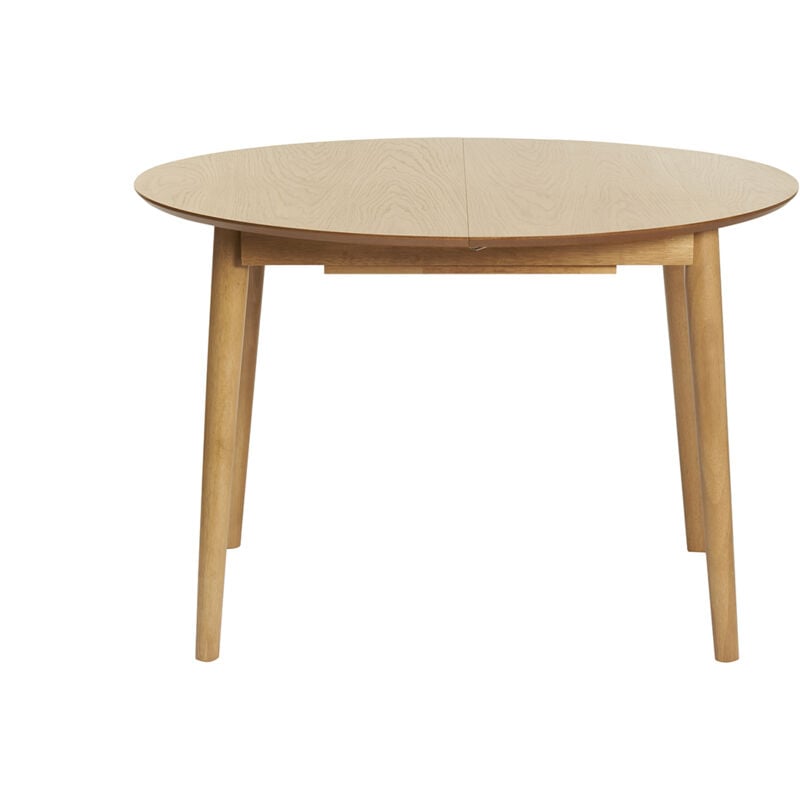 foto del prodotto tavolo allungabile con allunghe integrate rotondo in legno chiaro rovere l115 154 cm ego