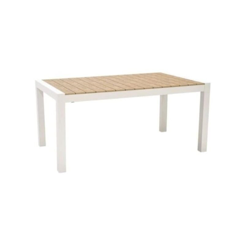 foto del prodotto tavolo allungabile da esterno 8 posti cayman in alluminio verniciato bianca, l 163 223 x p 100 x h 75 cm klulk