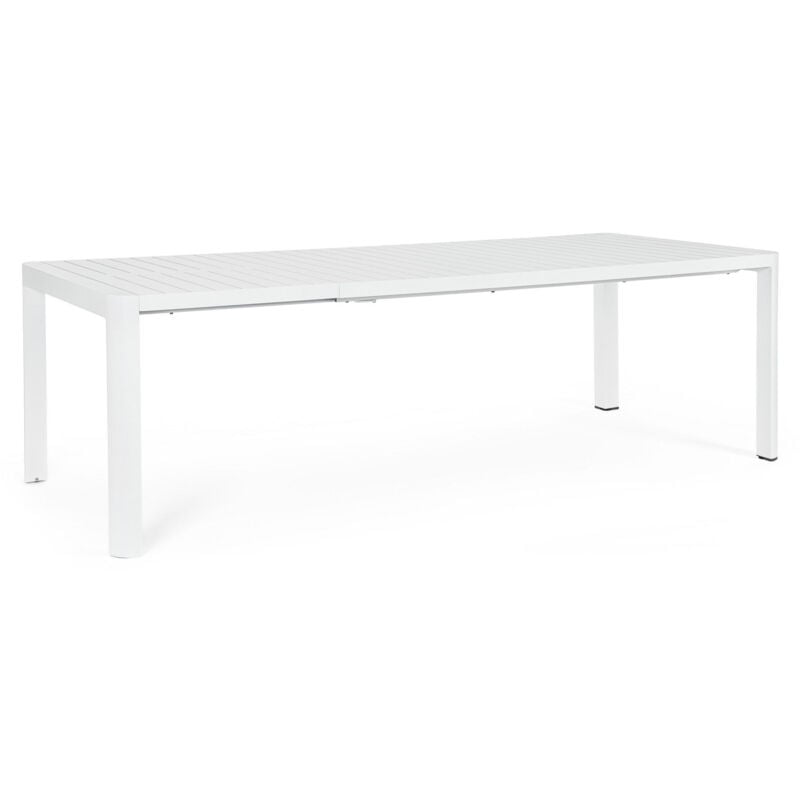 foto del prodotto tavolo allungabile da giardino 100x180 240x77.5 cm in alluminio kiplin bianco