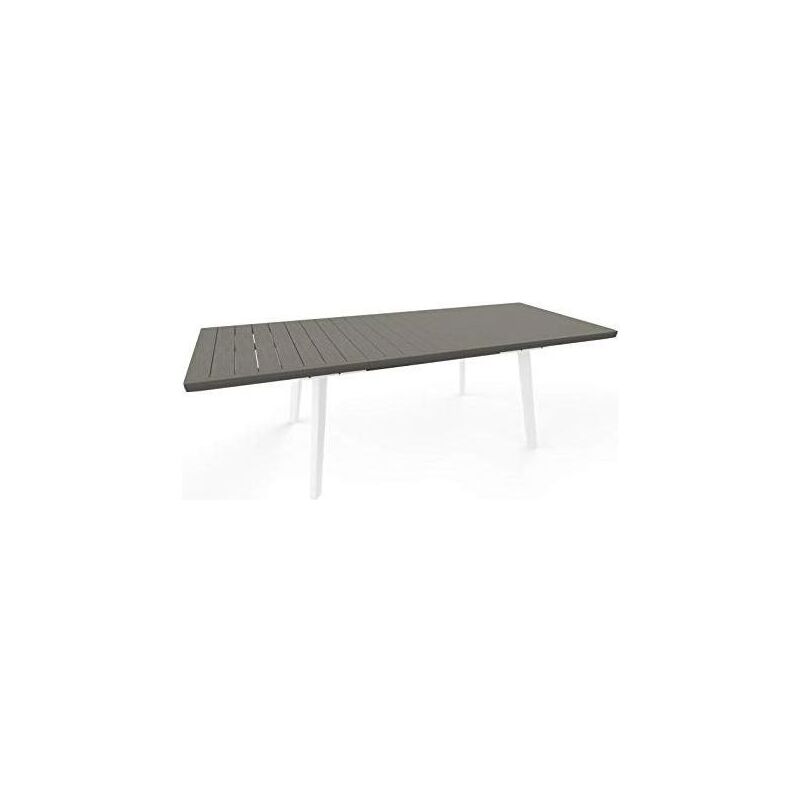 foto del prodotto tavolo allungabile da giardino 162 241x100,5x76,5 cm keter harmony bianco e grigio scuro