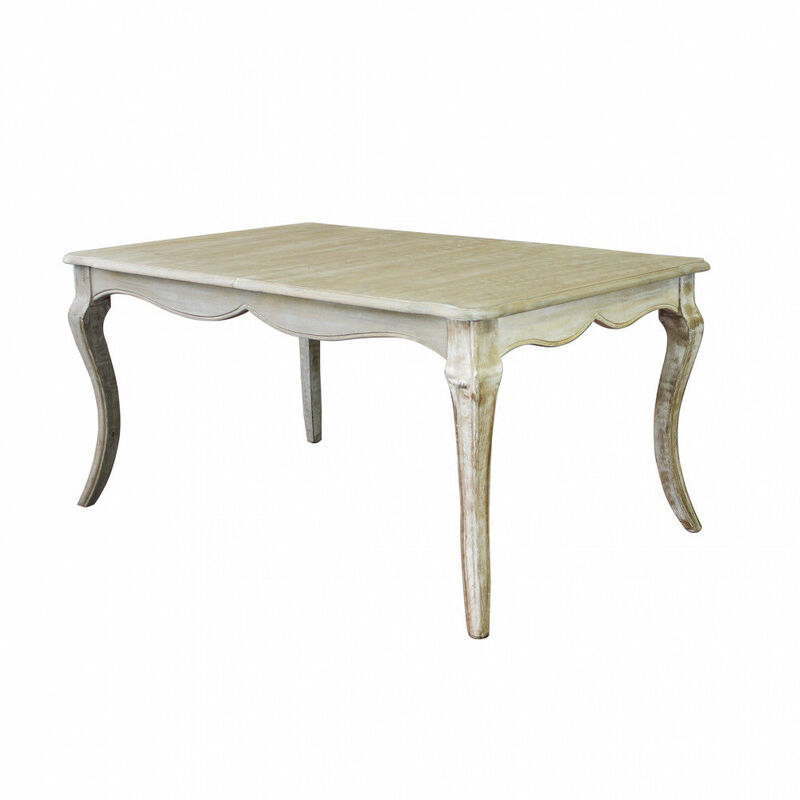 foto del prodotto tavolo allungabile da interno 160 200x100 cm con struttura in legno bianco jessy burlywood
