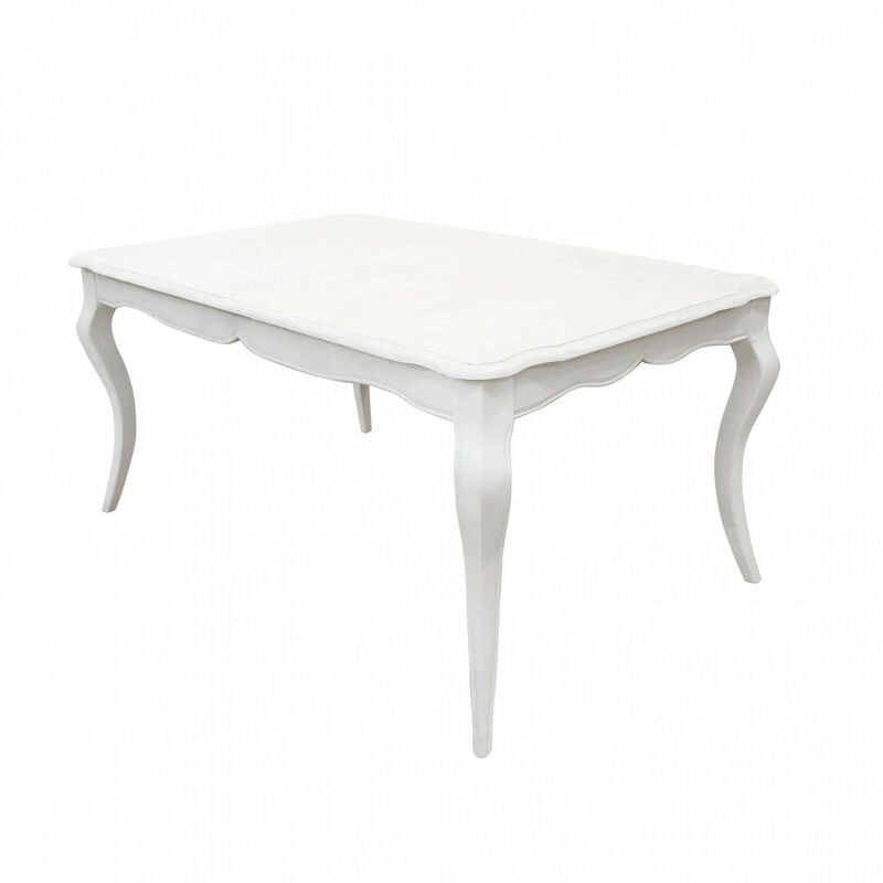 foto del prodotto tavolo allungabile da interno 160 200x100 cm con struttura in legno bianco jessy white