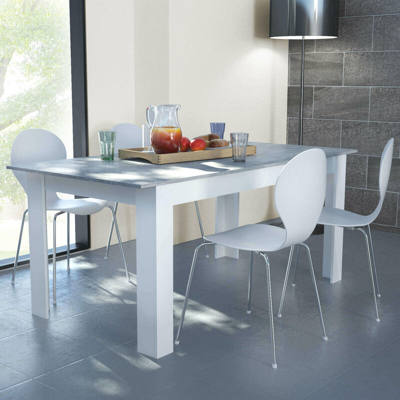 foto del prodotto tavolo allungabile da interno in nobilitato bilaminato 160 200x90x75h cm bogot lightgrey