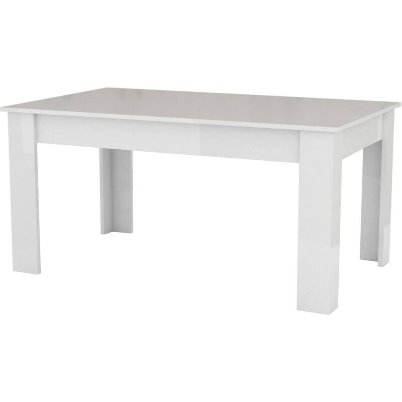 foto del prodotto tavolo allungabile dkofle, consolle allungabile fino a 10 posti, consolle estensibile 100 made in italy, cm 140 190x90h75, bianco lucido dmora