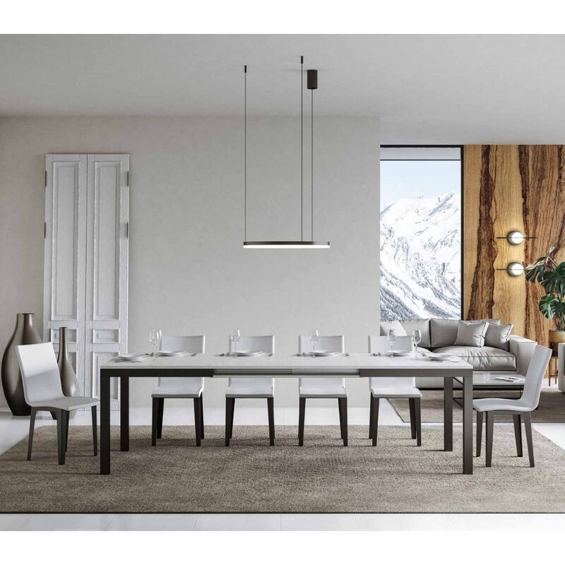 foto del prodotto tavolo allungabile fino a 440 cm everyday evolution 180 con piano finitura bianco