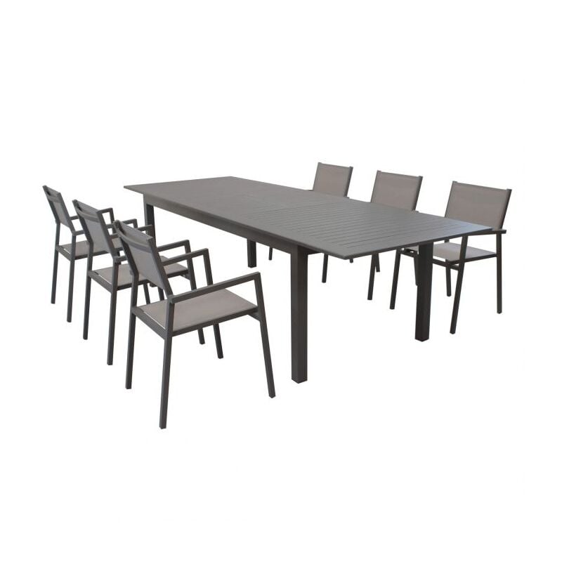foto del prodotto tavolo allungabile ibiza in alluminio dogato da esterno per giardino e veranda tavolo 220 280 x 100 cm antracite