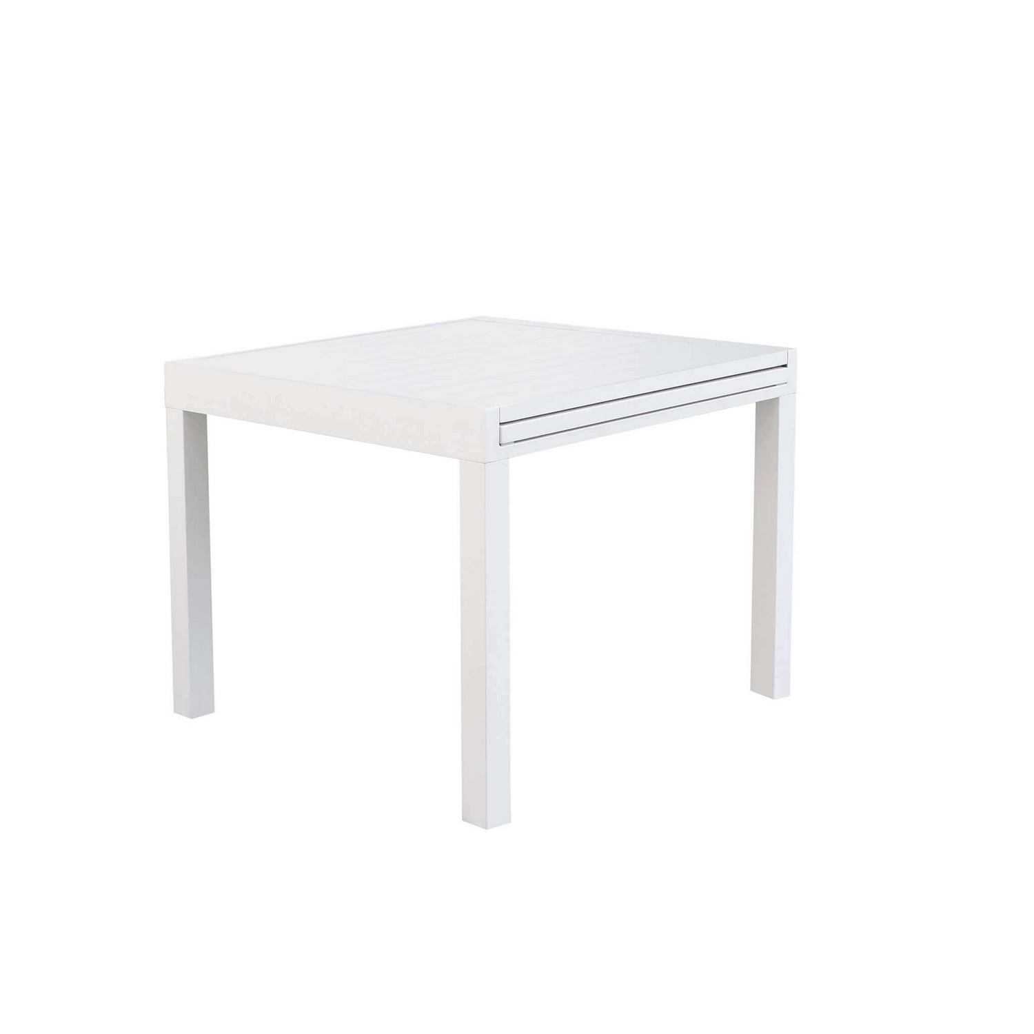 foto del prodotto tavolo allungabile in alluminio 90 180x90x75h cm colore bianco mod. hawaii
