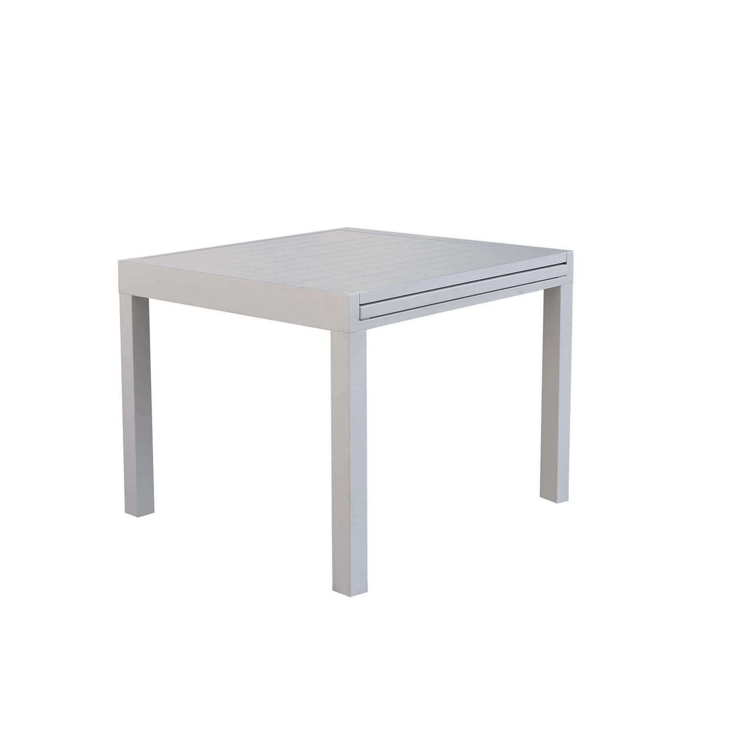 foto del prodotto tavolo allungabile in alluminio 90 180x90x75h cm colore tortora mod. hawaii