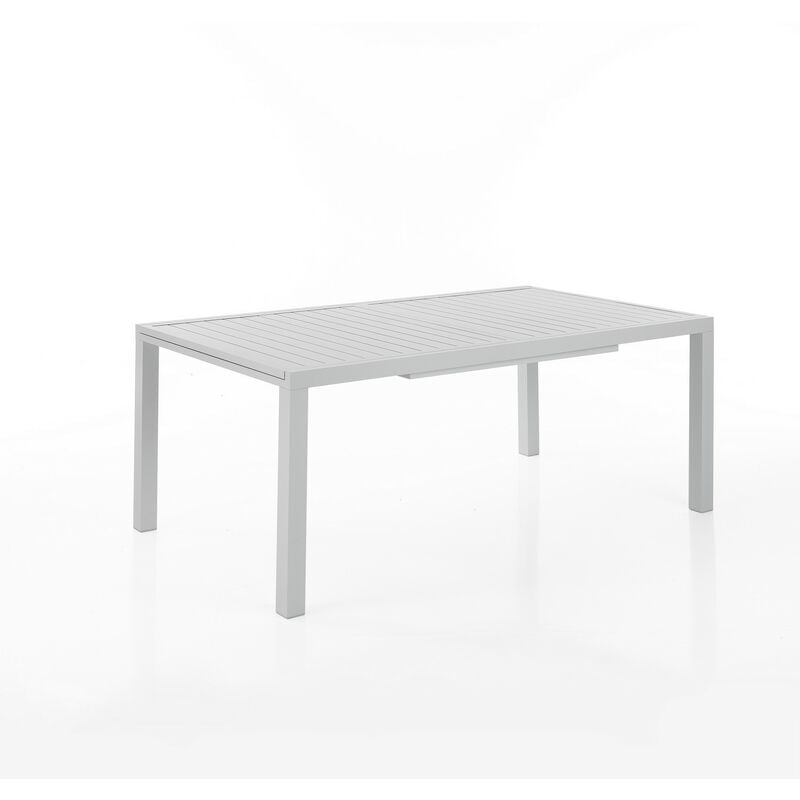 foto del prodotto tavolo allungabile in alluminio bianco cm. h.75 x l.177 266 x p.100