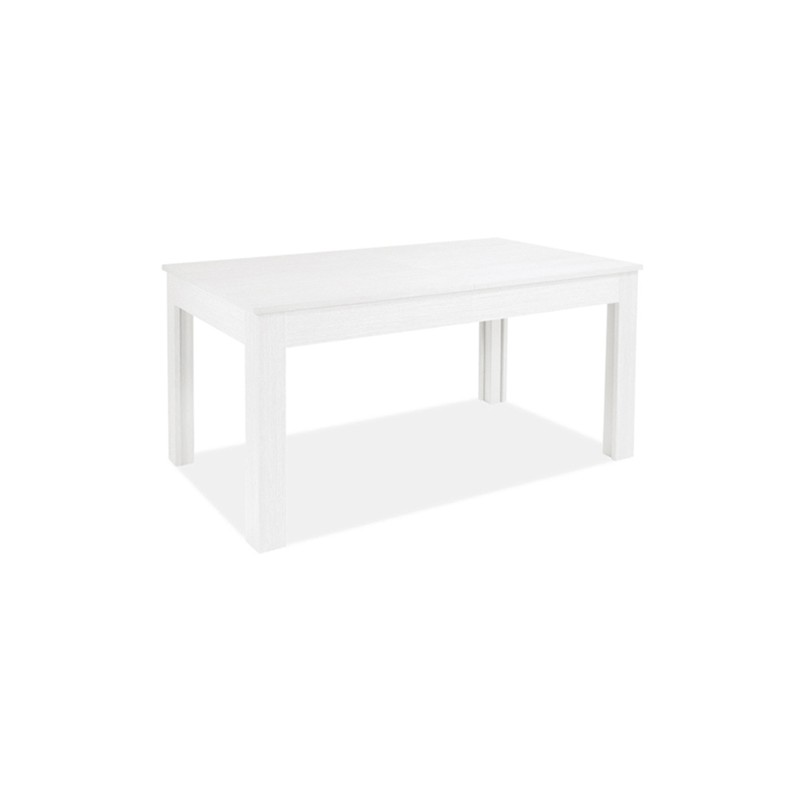 foto del prodotto tavolo allungabile in legno nobilitato bianco frassinato 160 320x90 cm