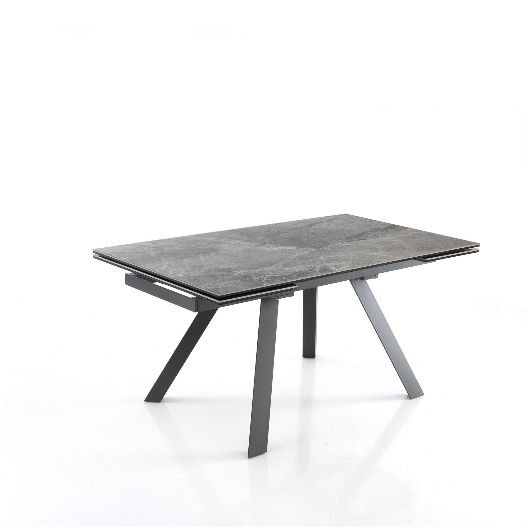 foto del prodotto tavolo allungabile in vetro ceramica grigio cm. h.74 x p.90 x l.160
