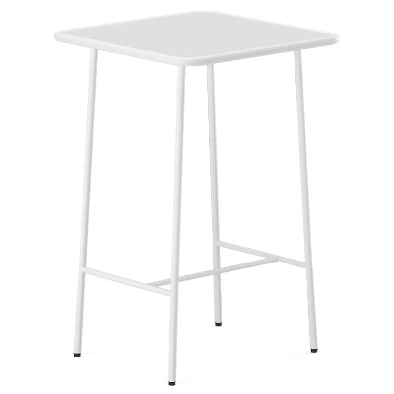 foto del prodotto tavolo alto da giardino l.70 cm in metallo bianco mirmande di mylia