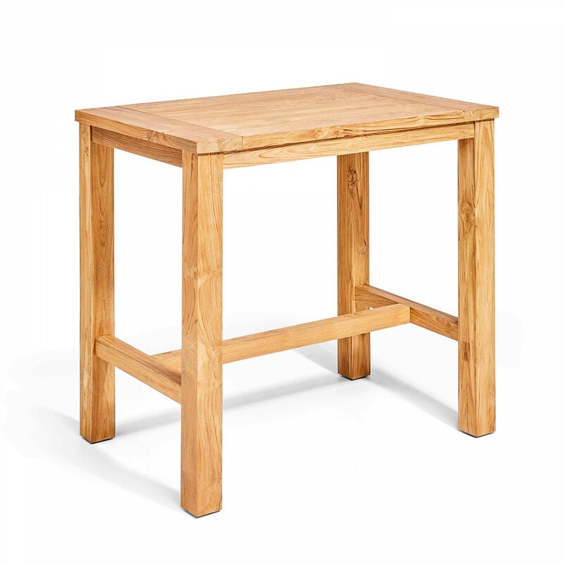 foto del prodotto tavolo alto in teak riciclato massiccio