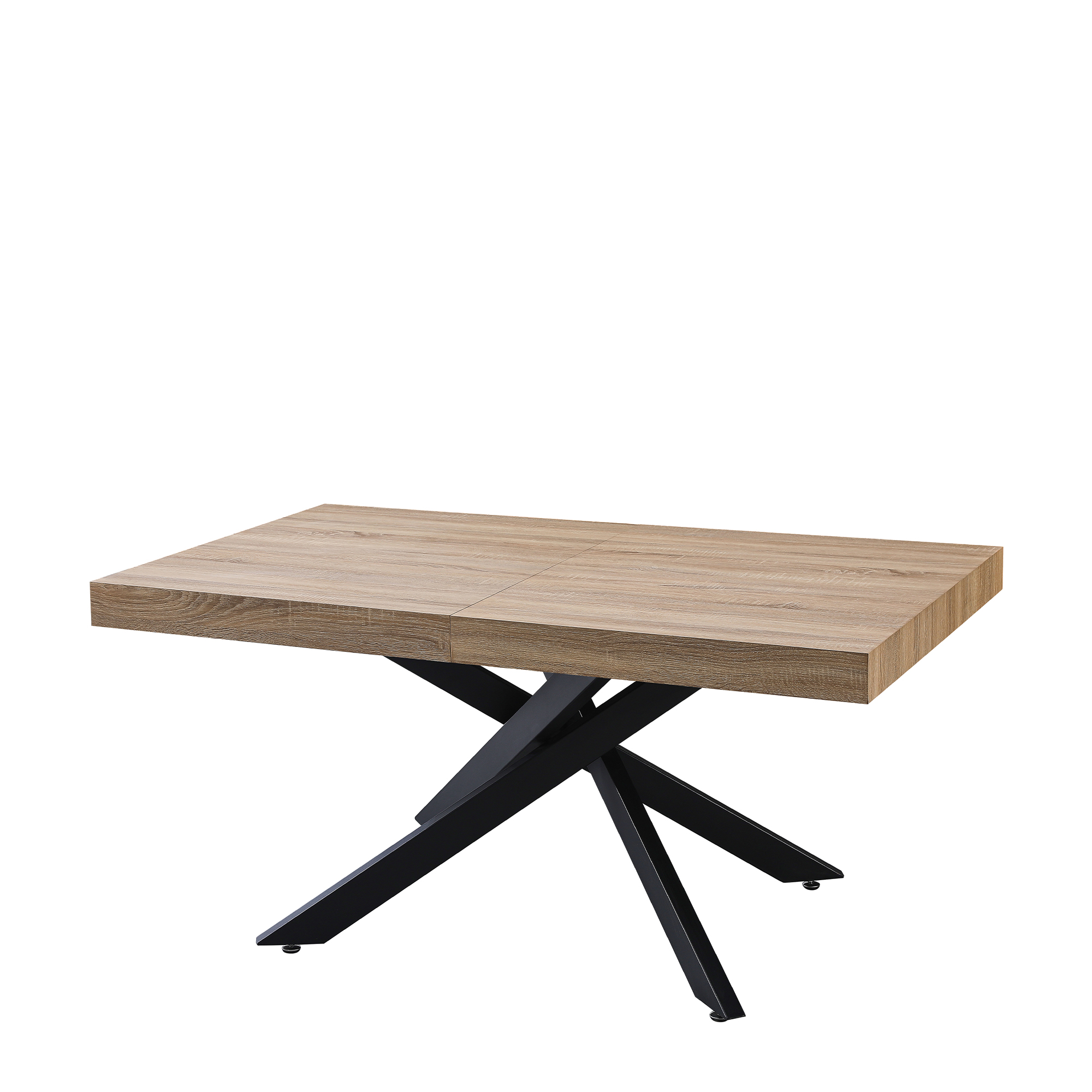foto del prodotto tavolo anson all. piano rovere gambe nere
