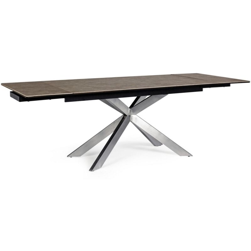 foto del prodotto tavolo arzachel allungabile rettangolare con piano in ceramica con supporto in vetro temperato da 240 x 90cm