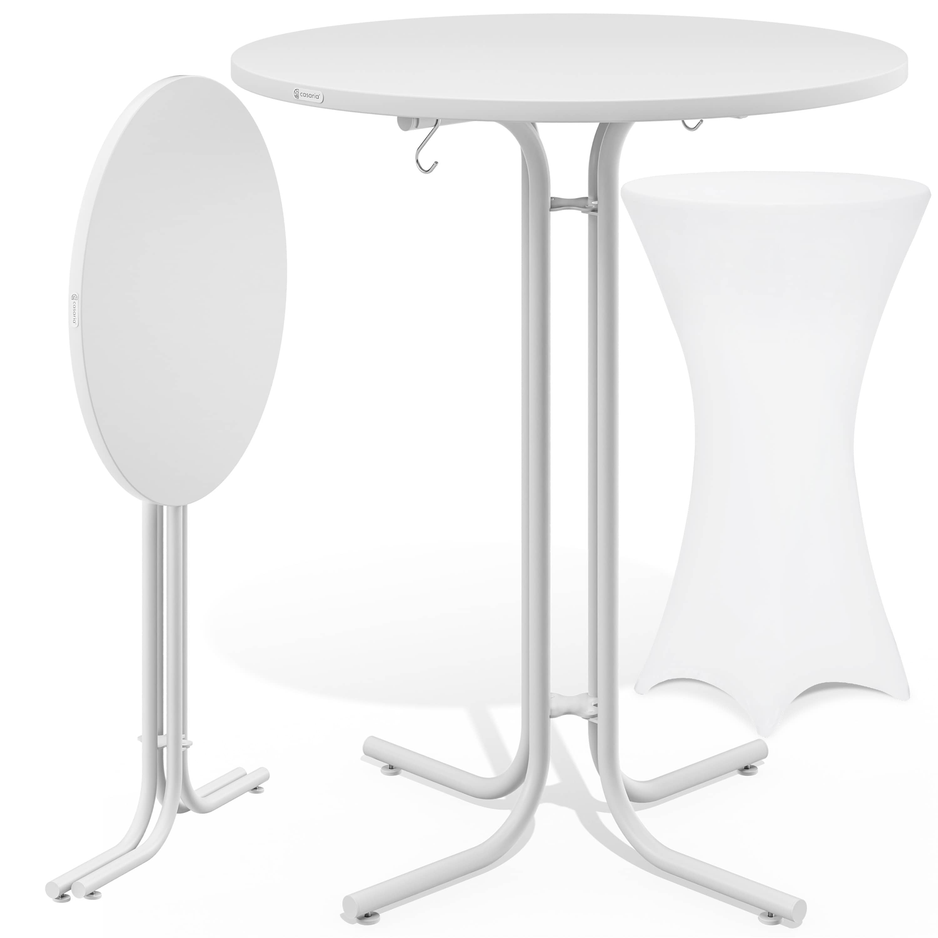 foto del prodotto tavolo bar bianco 110x70cm copritavolo bar bianco 70cm