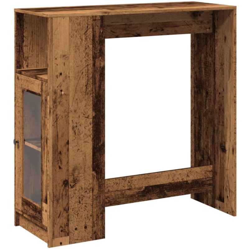 foto del prodotto tavolo bar con rastrelliera antico 101x40x103,5 cm multistrato vidaxl