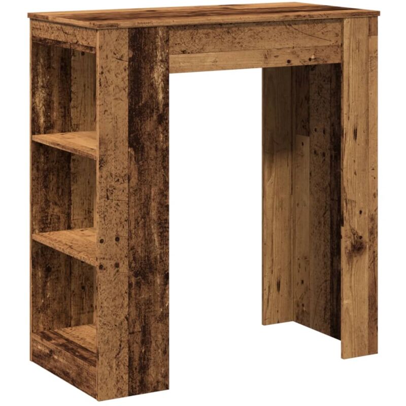 foto del prodotto tavolo bar con rastrelliera antico 95x47x103,5 cm multistrato vidaxl