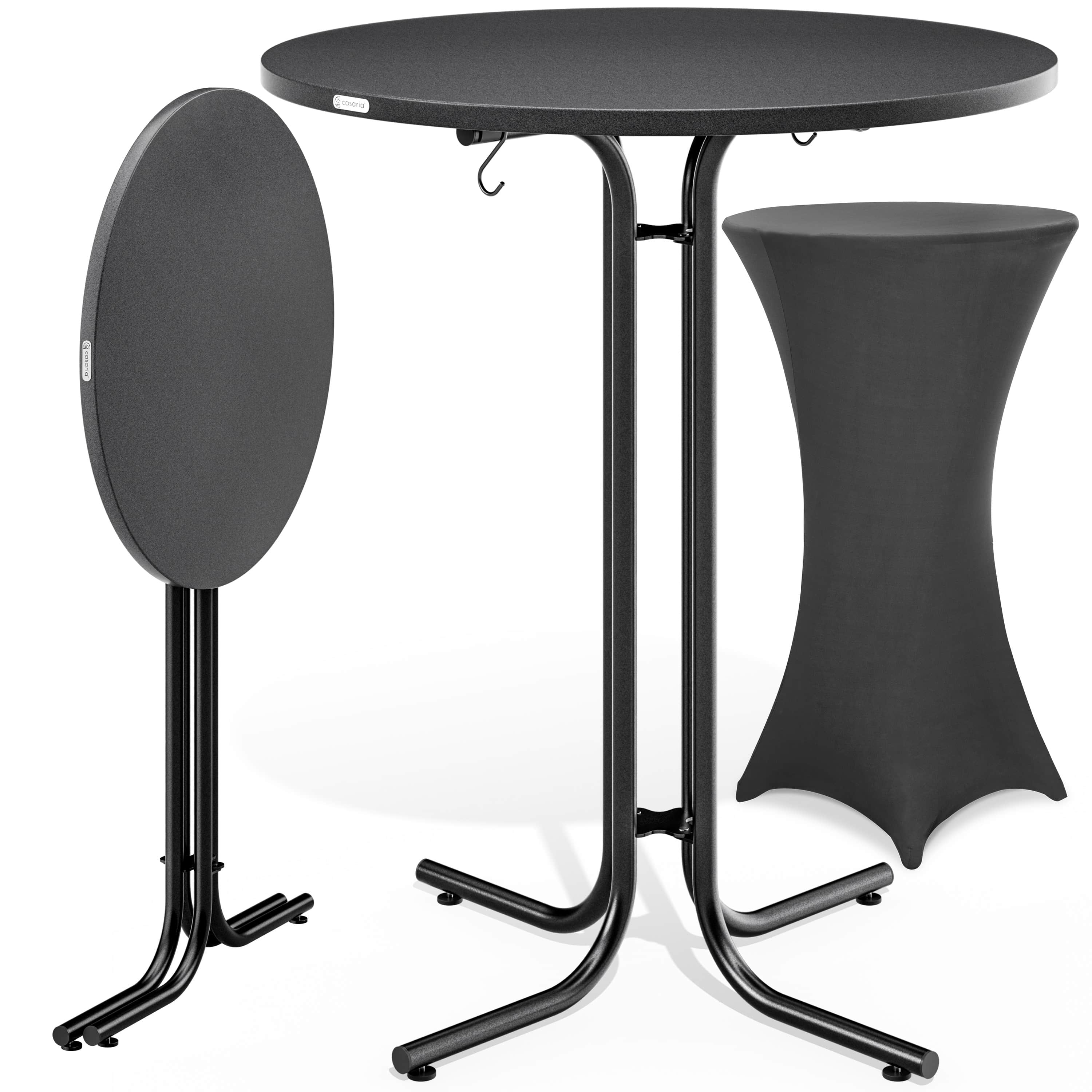 foto del prodotto tavolo bar grigio 110x70cm copertura tavolo bar grigio 70cm