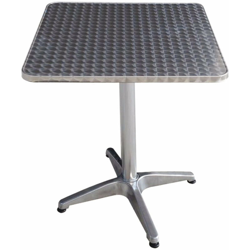 foto del prodotto tavolo bar in alluminio con base a colonna waterproof 70x70xh70 cm