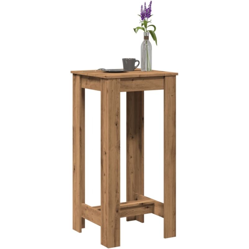foto del prodotto tavolo bar rovere artigianale 51x50x103,5 cm legno multistrato vidaxl