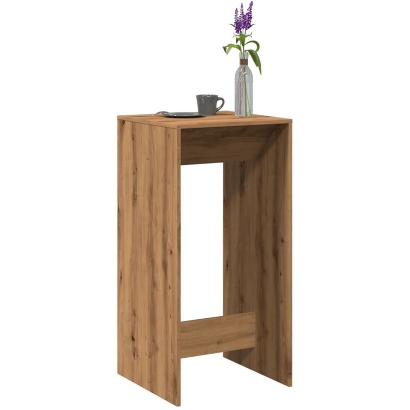 foto del prodotto tavolo bar rovere artigianale 51x50x103,5 cm legno multistrato vidaxl