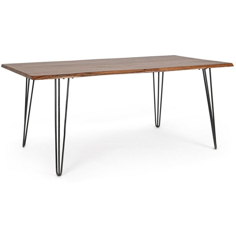 foto del prodotto tavolo barrow rettangolare, con gambe in acciaio, piano in legno di acacia da 180 x 90 cm