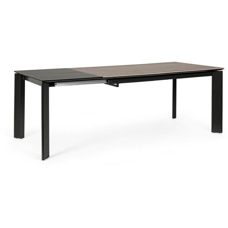 foto del prodotto tavolo briva allungabile rettangolare con piano in ceramica e supporto in mdf 160 220 cm bianco