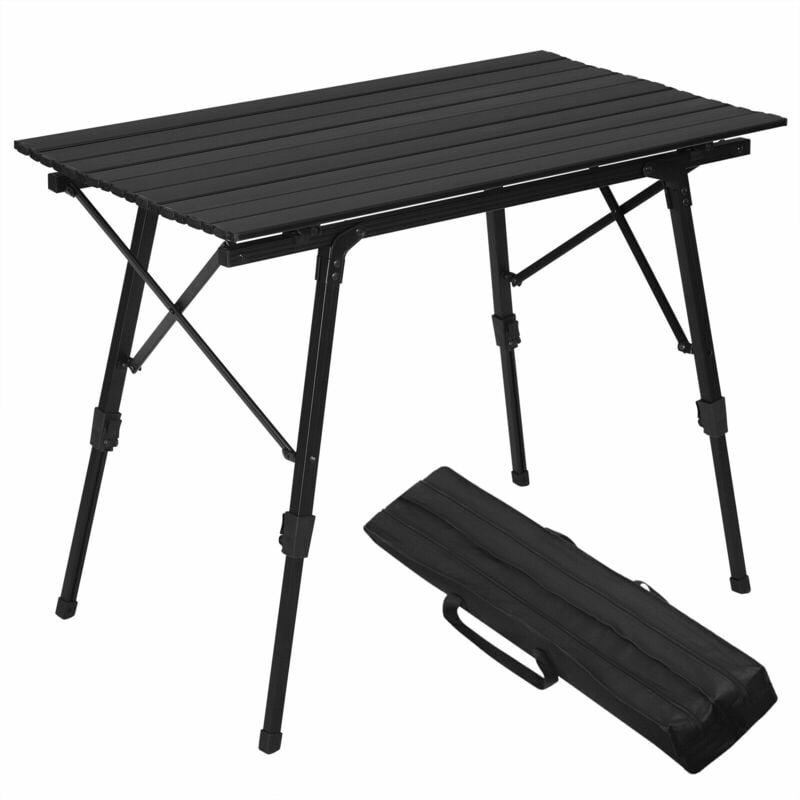 foto del prodotto tavolo campeggio picnic giardino pieghevole portatile altezza regolabile woltu