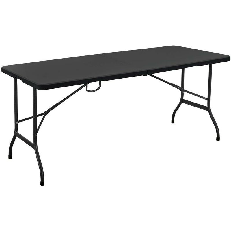 foto del prodotto tavolo catering da giardino richiudibile valigetta 180x75cm grigio