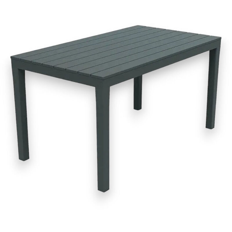 foto del prodotto tavolo componibile rettangolare interno ed esterno 138x80xh72 cm nero