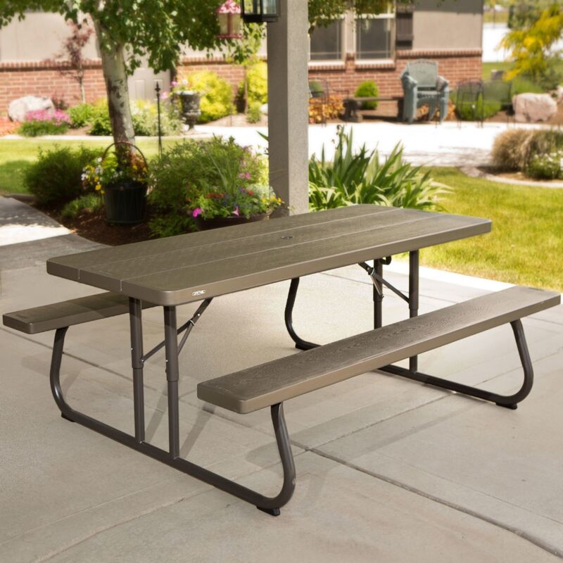 foto del prodotto tavolo con panche picnic lifetime hdpe 183x145x74h losa