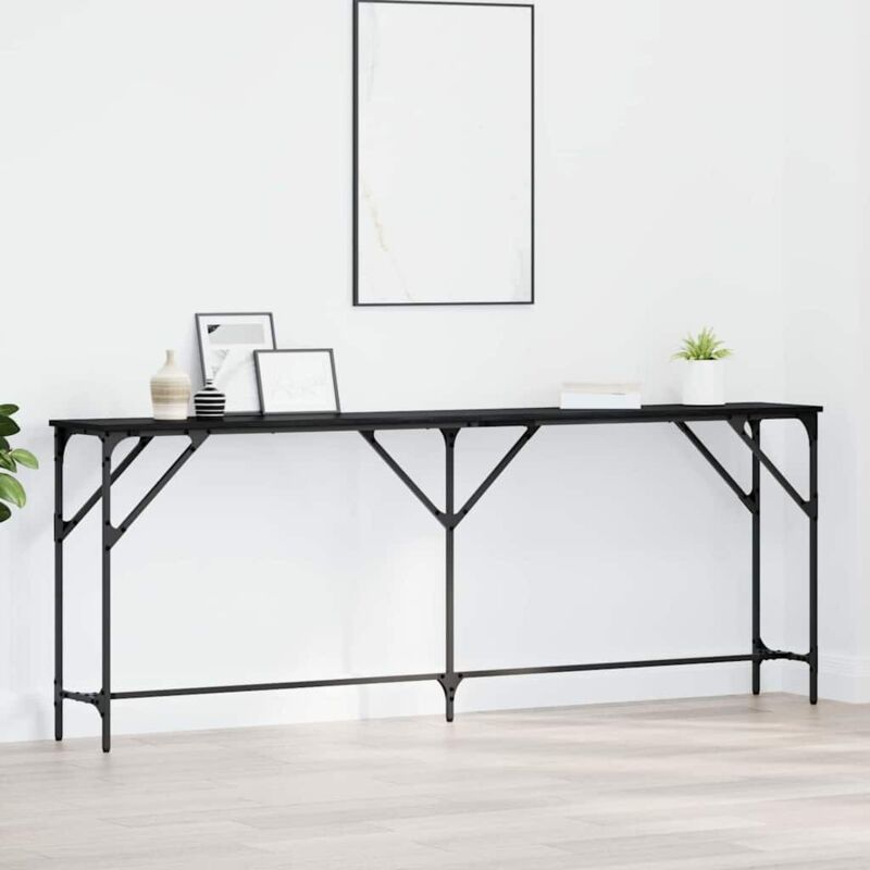 foto del prodotto tavolo console quercia nera 200x29x75 cm legno ingegnerizzato vidaxl