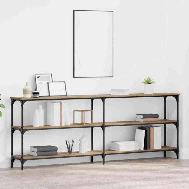 foto del prodotto tavolo console rovere artigianale 200x29x75 cm legno ingegnerizzato vidaxl