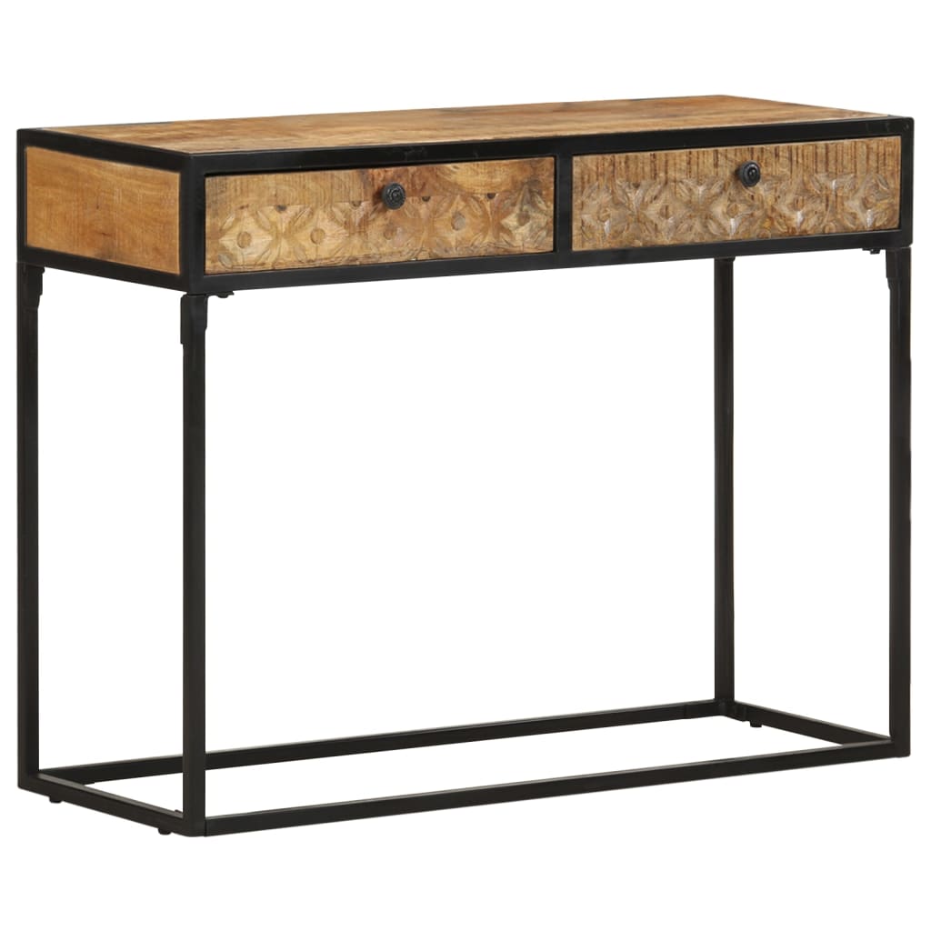 foto del prodotto tavolo consolle 100x35x75 cm in legno massello di mango cod mxl 54784