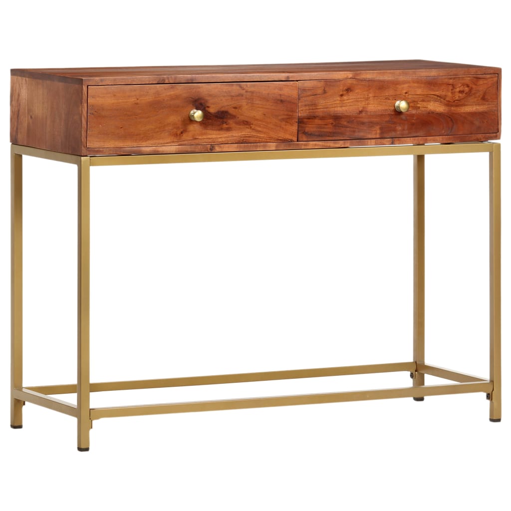 foto del prodotto tavolo consolle 100x35x76 cm in legno massello d 39 acacia cod mxl 8835