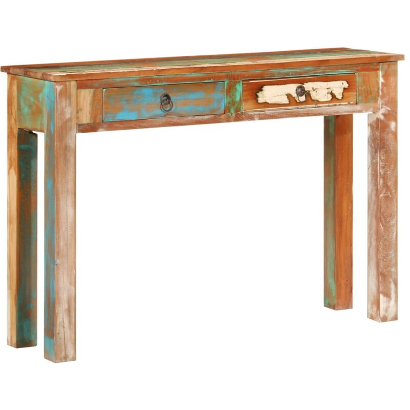 foto del prodotto tavolo consolle 110x30x75 cm in legno massello di recupero vidaxl